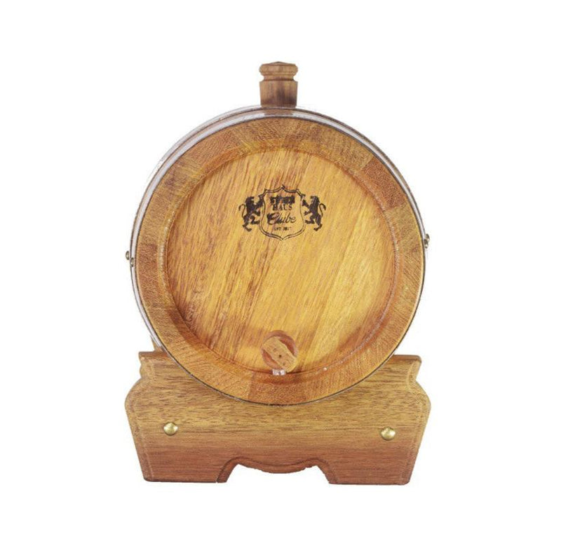Barril de Amburana 3L com 3 Cachaças Prata Rota 48 1L