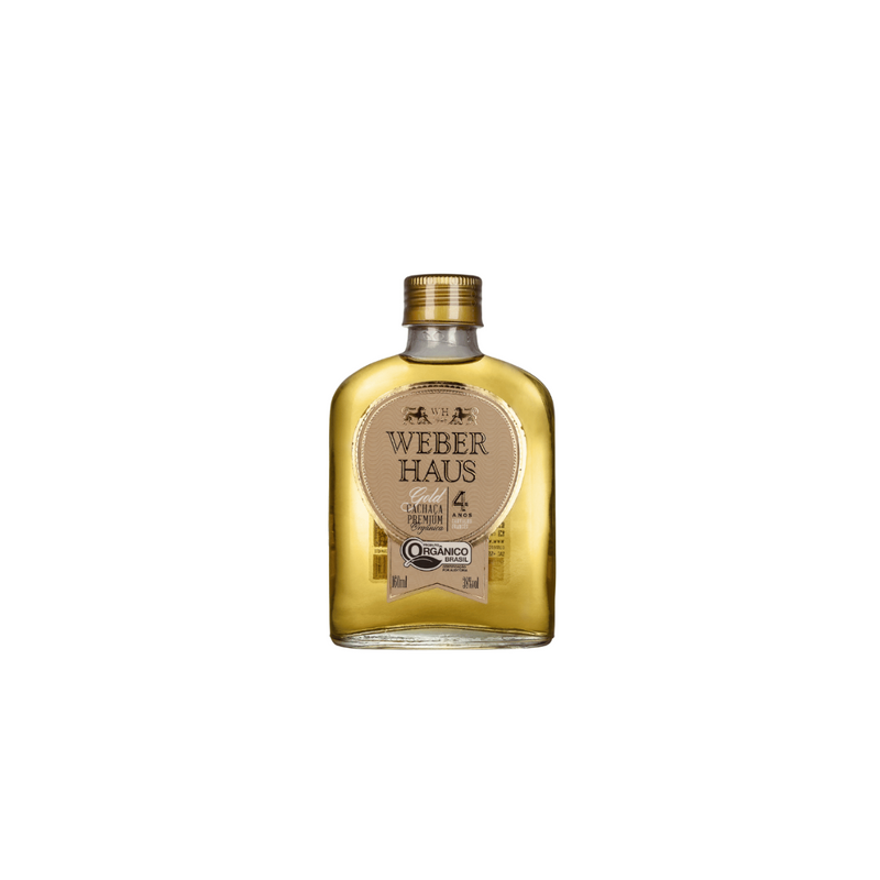 Cachaça Envelhecida de Bolso 4 Anos Weber Haus, 160ml