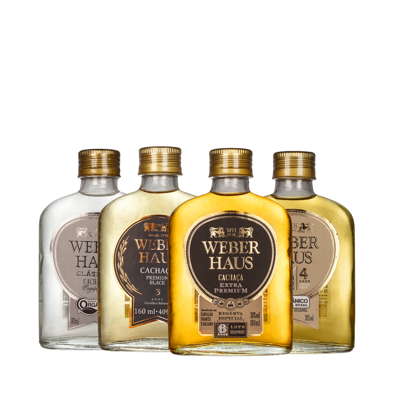 Combo de Cachaça de Bolso Weber Haus, 160ml
